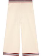 Gucci Silk Cotton Pant With Stripes - White