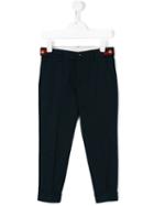 Gucci Kids - Web Bee Embroidered Trousers - Kids - Cotton/polyamide/polyester/spandex/elastane - 4 Yrs, Blue