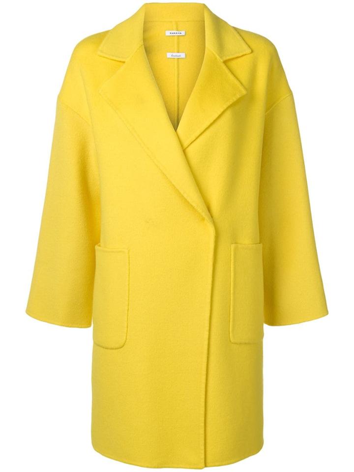 P.a.r.o.s.h. Lottie Single Breasted Coat - Yellow