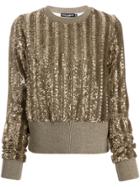 Dolce & Gabbana Sequinned Knitted Jumper - Gold