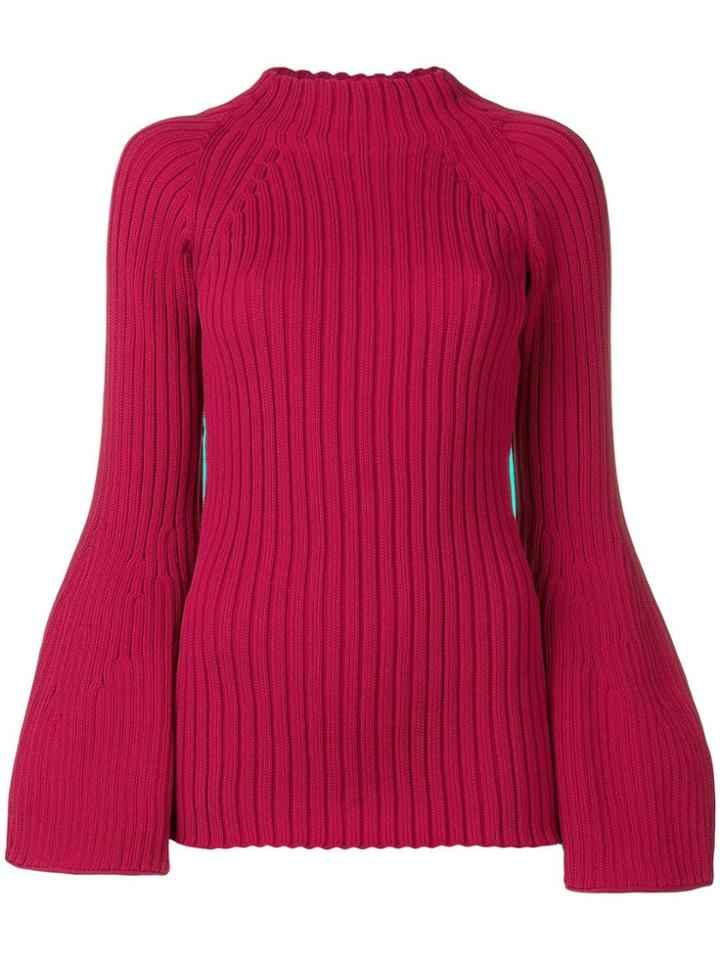 Sonia Rykiel Ribbed Knit Jumper - Red