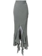 Kitx Spiral Hem Skirt, Women's, Size: 6, Green, Linen/flax