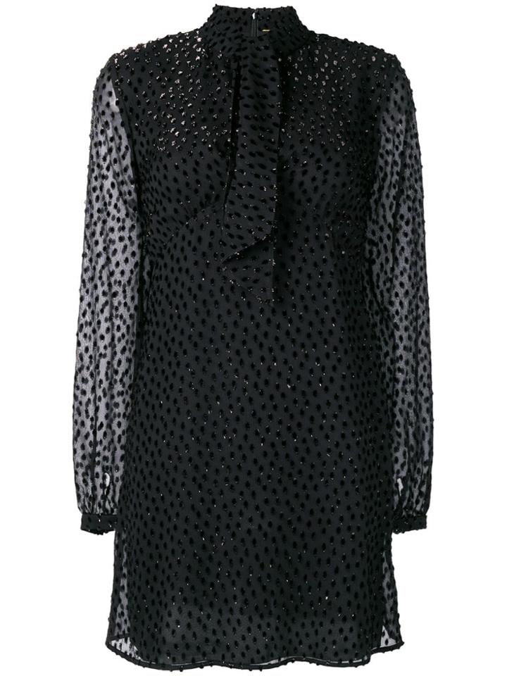 Saint Laurent Longsleeved Mini Dress - Black