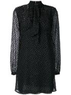 Saint Laurent Longsleeved Mini Dress - Black