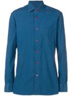 Kiton Polka Dot-print Shirt - Blue