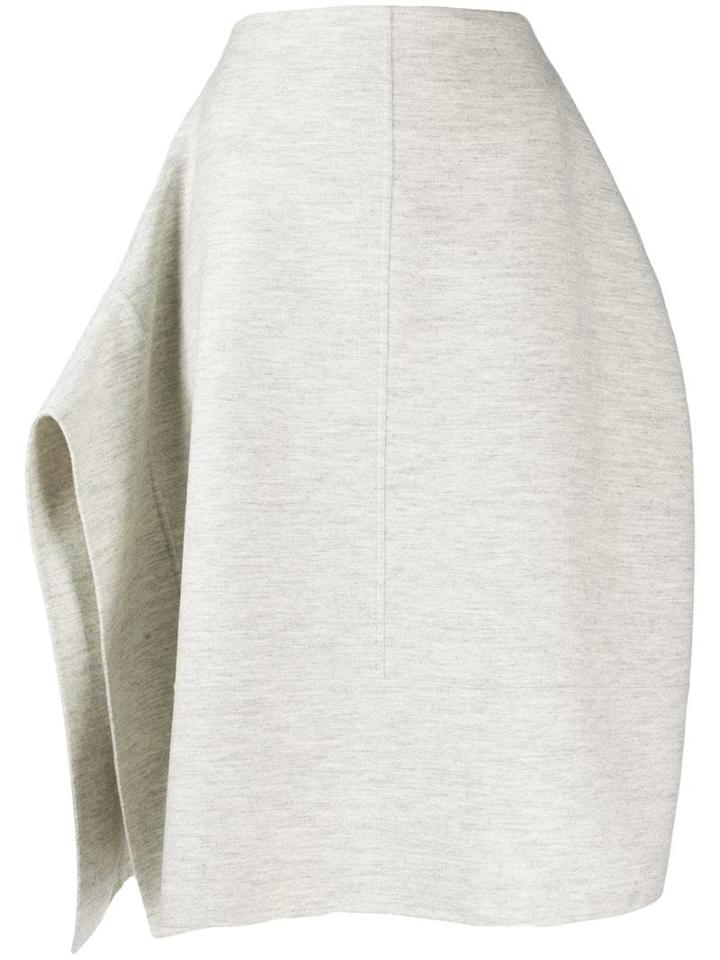 Jil Sander Asymmetric Draped Knitted Skirt - Grey