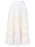 Marco De Vincenzo Pleated Rainbow Skirt - White