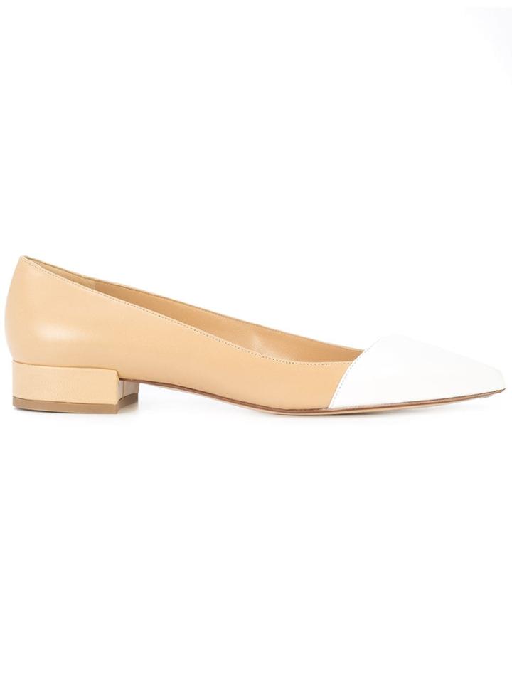 Francesco Russo Contrast Toe Pumps - Neutrals