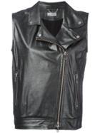 Desa 1972 Sleeveless Biker Jacket - Black