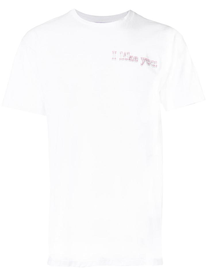 Private Policy Slogan T-shirt, Men's, Size: Xs, White, Cotton