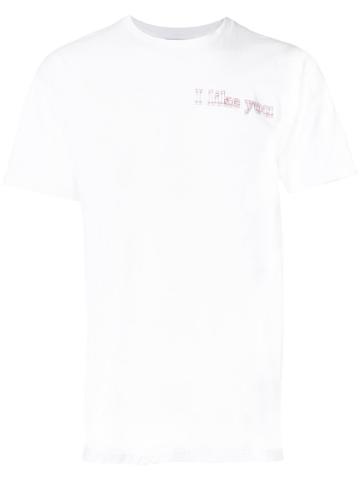 Private Policy Slogan T-shirt, Men's, Size: Xs, White, Cotton