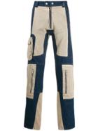 Gmbh Contrast Panel Straight Jeans - Blue