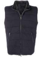 N.peal Fur Lined Gilet - Grey