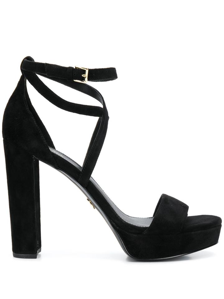 Michael Kors Collection Charlize Block Heel Sandals - Black