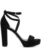 Michael Kors Collection Charlize Block Heel Sandals - Black