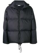Jil Sander Hooded Padded Short Coat - Blue