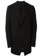 Julius Oversized Asymmetric Blazer, Men's, Size: 4, Black, Cotton/viscose