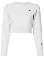 Champion Cropped Style Sweatshirt - Grey