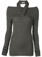 Brunello Cucinelli Fitted Knit Top - Grey