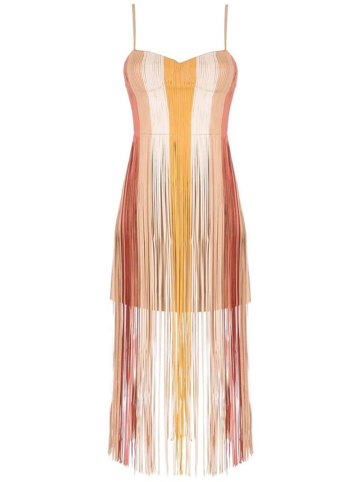 Nk Fringe Dress - Neutrals