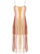 Nk Fringe Dress - Neutrals