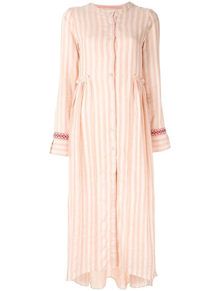 Lemlem Striped Shirt Dress - Pink