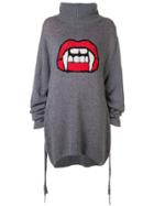 Haculla Fanged Up Turtleneck Knit Dress - Grey