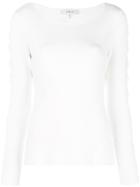 Milly Cut Out Sleeve Jumper - White