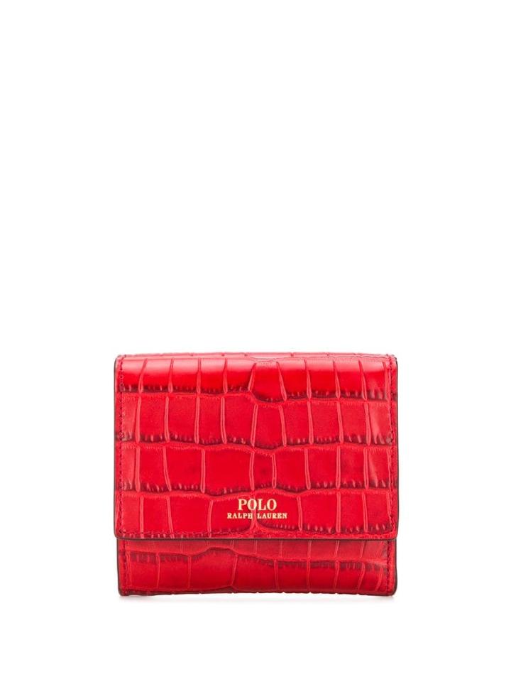 Polo Ralph Lauren Croc Effect Purse - Red