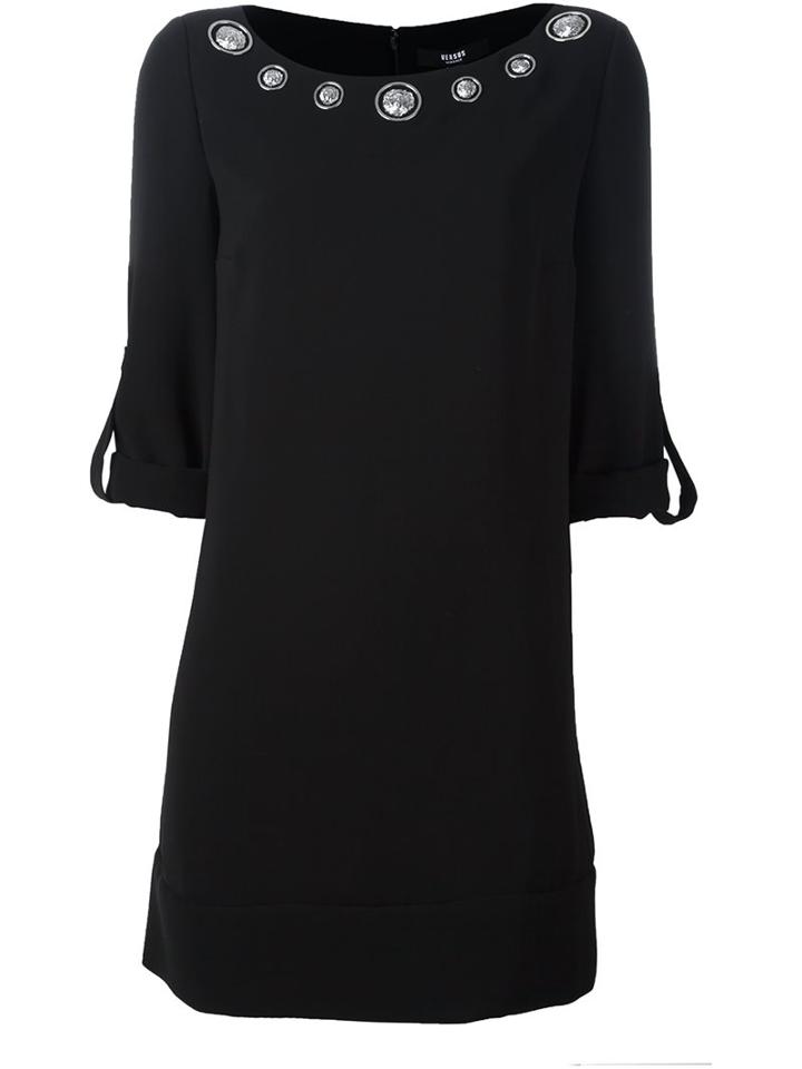 Versus Lion Head Stud Mini Dress