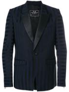 Unconditional Striped Sheen Blazer - Black