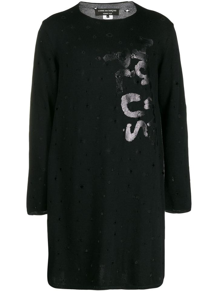 Comme Des Garçons Homme Plus Worsted Yarn Destroyed Jumper - Black