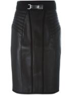Dsquared2 Leather Skirt - Black