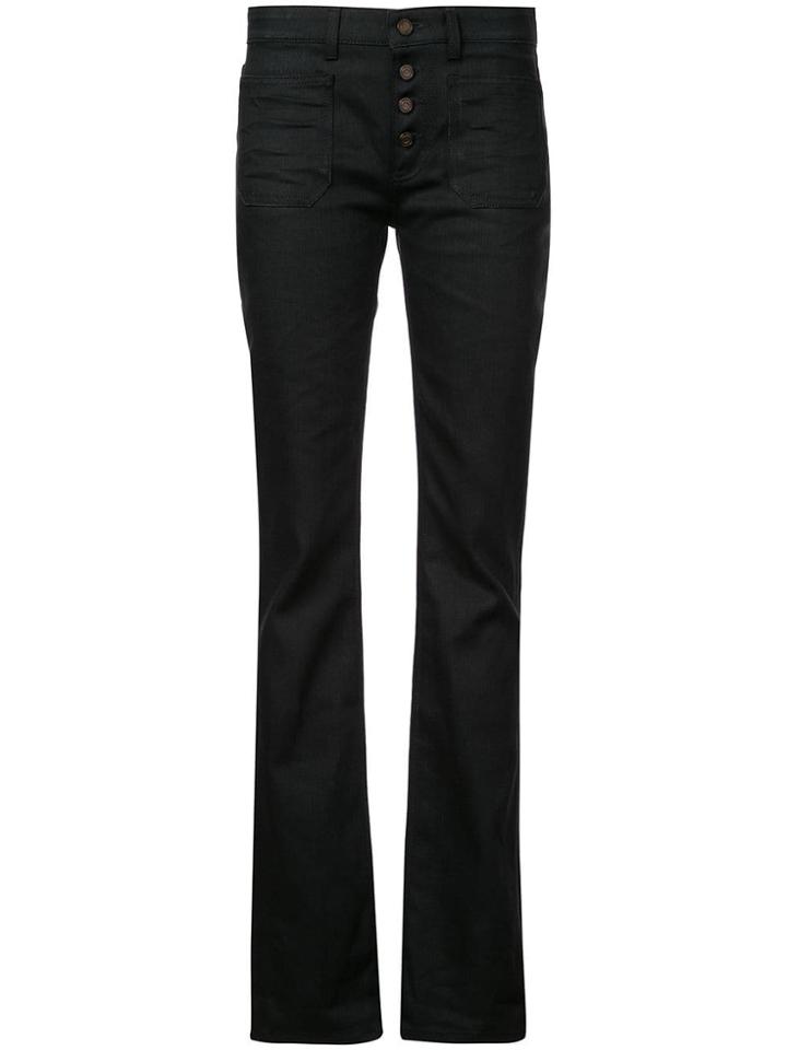 Saint Laurent Flared Leg Jeans - Black