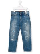 Dolce & Gabbana Kids Distressed Jeans, Boy's, Size: 10 Yrs, Blue