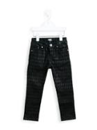 Karl Lagerfeld Kids Rock Chic Kameo Print Jeans, Girl's, Size: 12 Yrs, Black