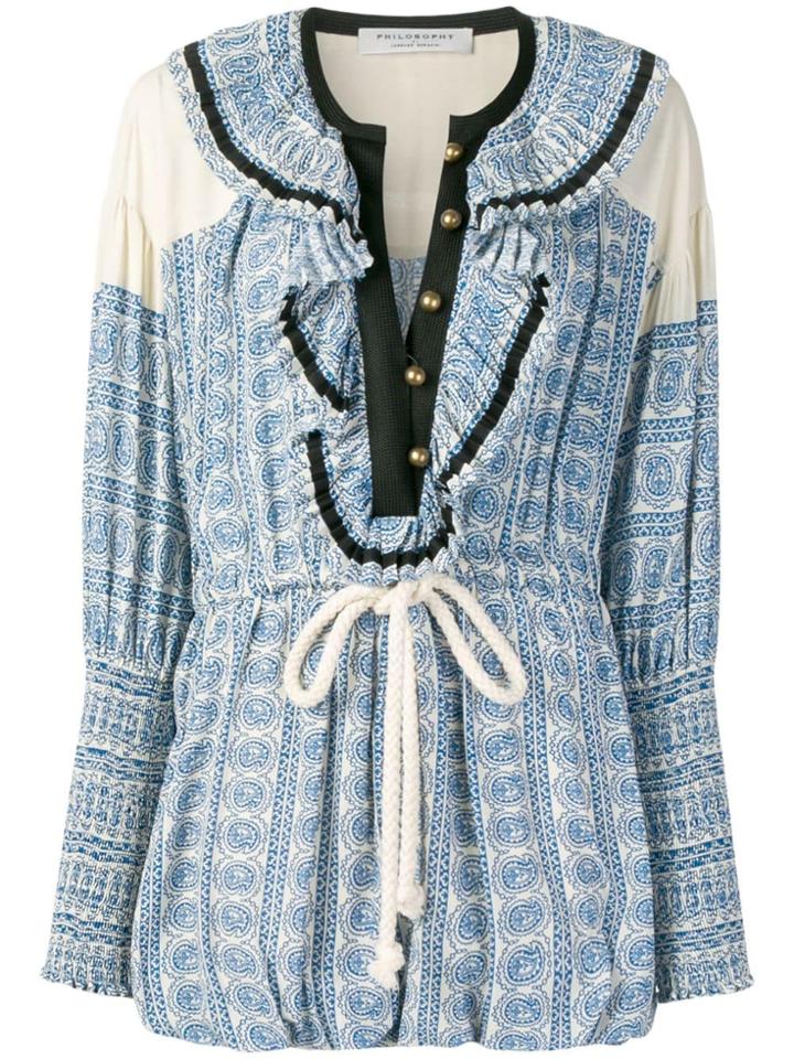 Philosophy Di Lorenzo Serafini Paisley Print Playsuit - Blue