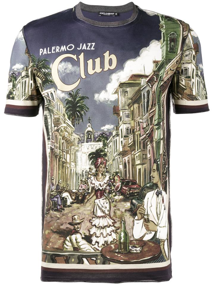 Dolce & Gabbana Palermo Printed T-shirt - Blue