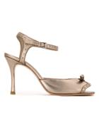 Sarah Chofakian Peep Toe Sandals - Metallic