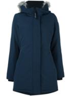 Canada Goose Zipped Parka Coat, Women's, Size: Medium, Blue, Cotton/feather Down/nylon/coyote Fur