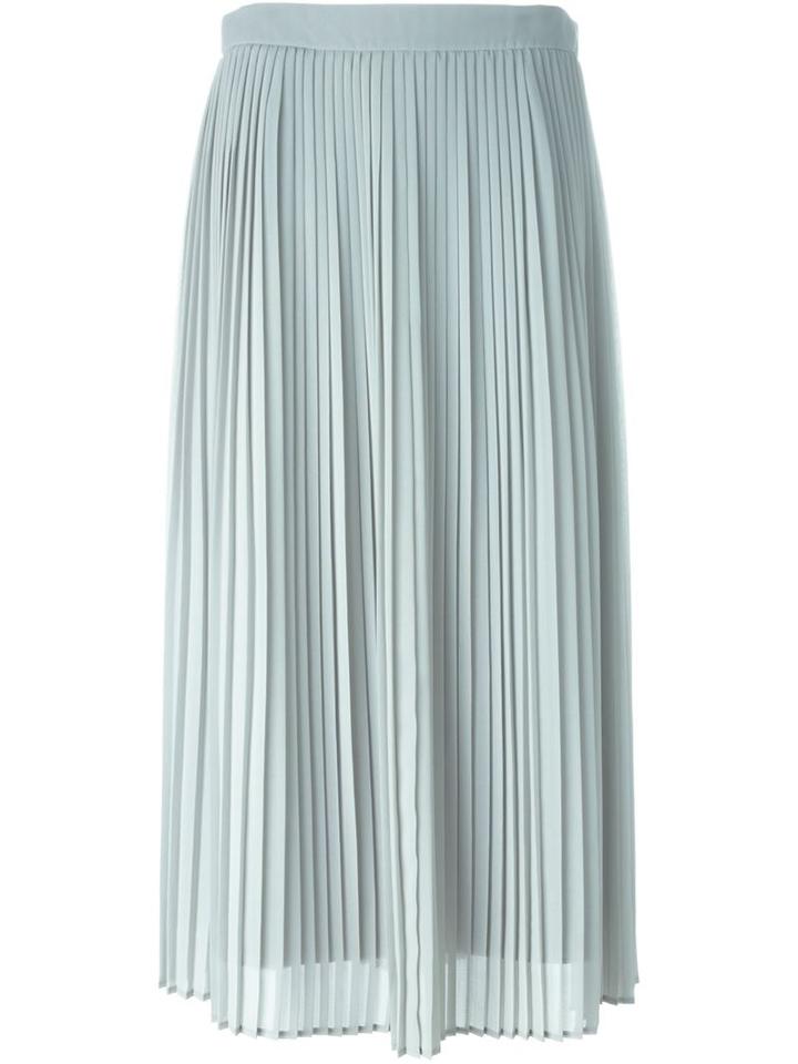 Kenzo Pleated Midi Skirt, Women's, Size: 38, Grey, Polyester