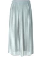 Kenzo Pleated Midi Skirt, Women's, Size: 38, Grey, Polyester