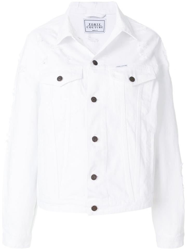 Forte Couture Classic Denim Jacket - White