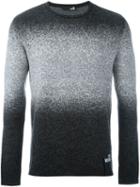Love Moschino Stripe Detail Jumper, Men's, Size: Medium, Grey, Virgin Wool
