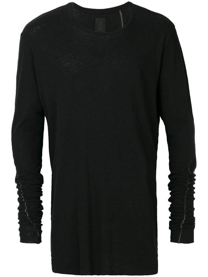 Thom Krom Stitch Detail Long Sleeve Top - Black