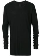 Thom Krom Stitch Detail Long Sleeve Top - Black