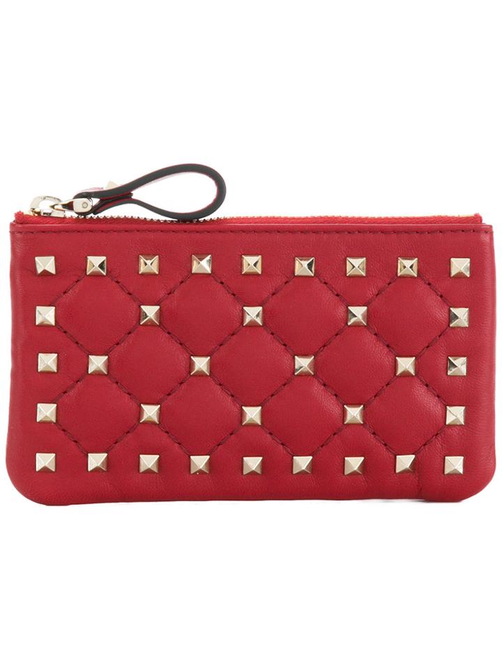 Valentino Valentino Garavani Rockstud Spike Coin Purse - Red