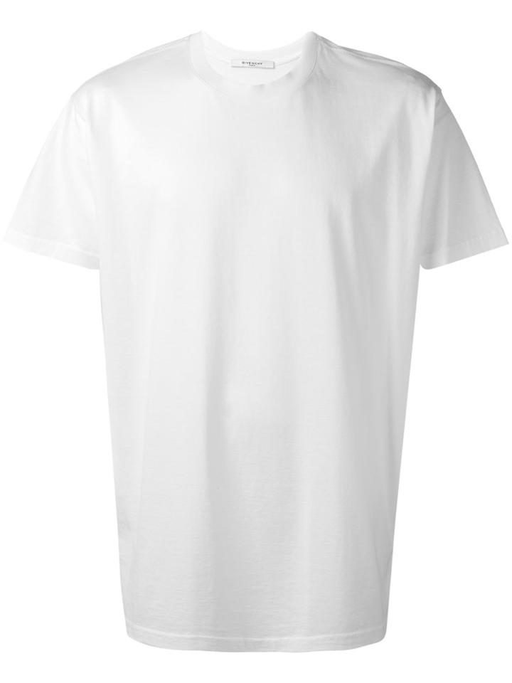Givenchy Columbian-fit Logo Embroidered T-shirt, Men's, Size: Large, White, Cotton