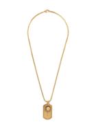Versace Logo Charm Necklace - Gold