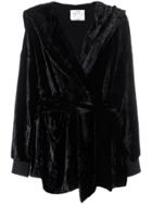 Forte Forte Velvet Hood Coat - Black